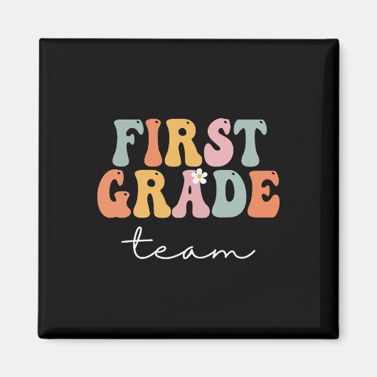 1年生チームレトロGroovyヴィンテージの初日 マグネット (正面)