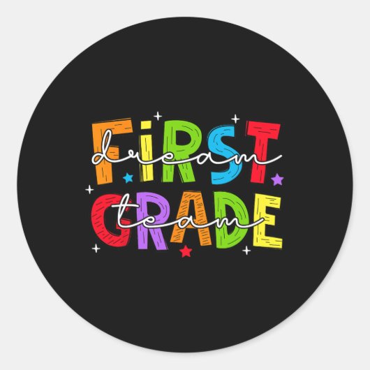 1年生ドリームチーム新学期1年生Te ラウンドシール (正面)