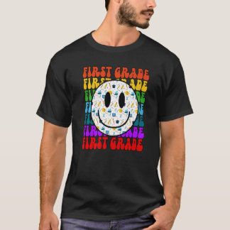 1年生ハッピー顔先生ハッピー顔学生 Tシャツ