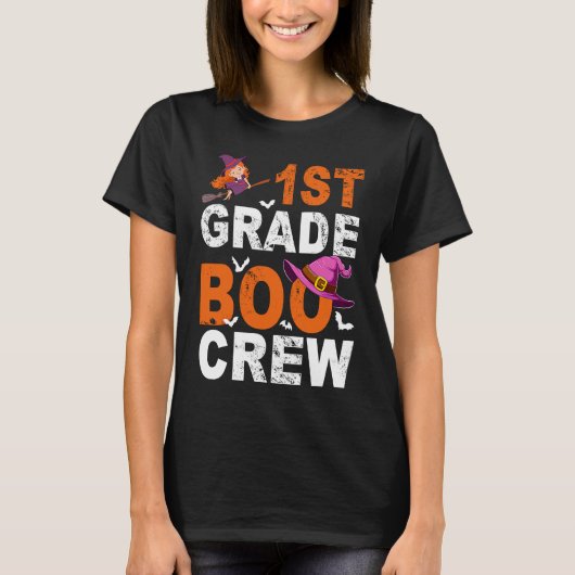 1年生ハロウィーン先生学生カボチャWit Tシャツ (正面)