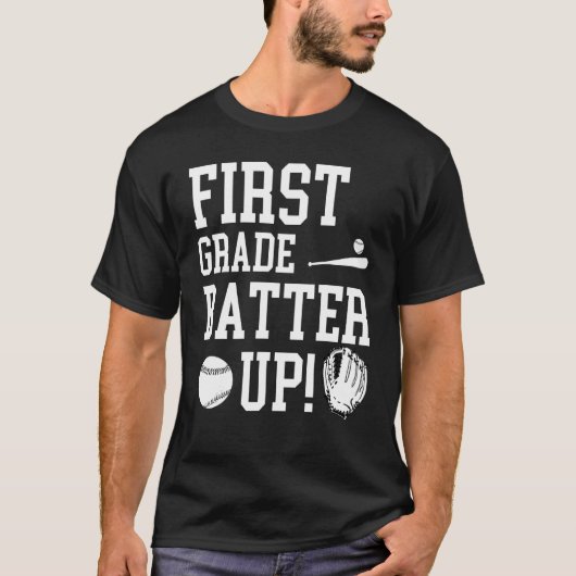 1年生バッターアップ野球新学期 Tシャツ (正面)