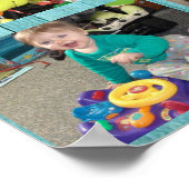 1年生パーソナライズされたコラージュベビー写真ポスター ポスター (角)