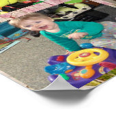 1年生パーソナライズされたコラージュベビー写真ポスター ポスター (角)