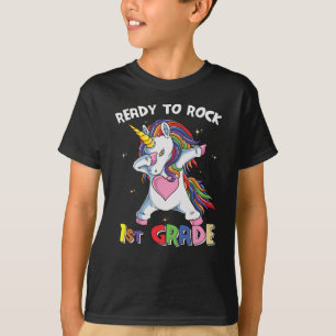 1年生ユニコーンの学校準備完了ロックキッズ Tシャツ