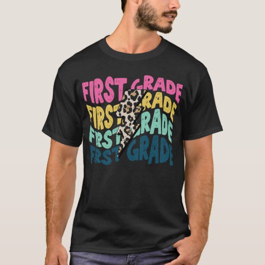 1年生レオパード稲妻ボルト先生戻る Tシャツ (正面)