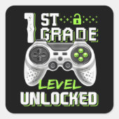 1年生レベルのアンロックゲーマー学校の初日 スクエアシール (正面)