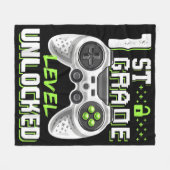 1年生レベルのアンロックゲーマー学校の初日 フリースブランケット (正面(横))