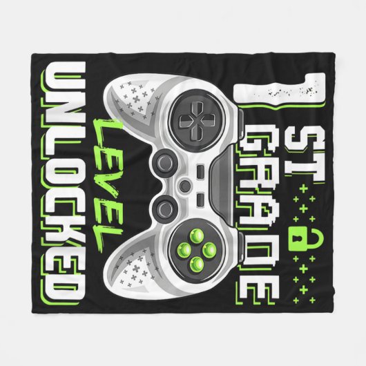 1年生レベルのアンロックゲーマー学校の初日 フリースブランケット (正面(横))