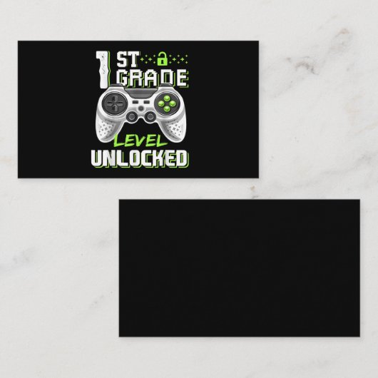 1年生レベルのアンロックゲーマー学校の初日 名刺 (正面/裏面)