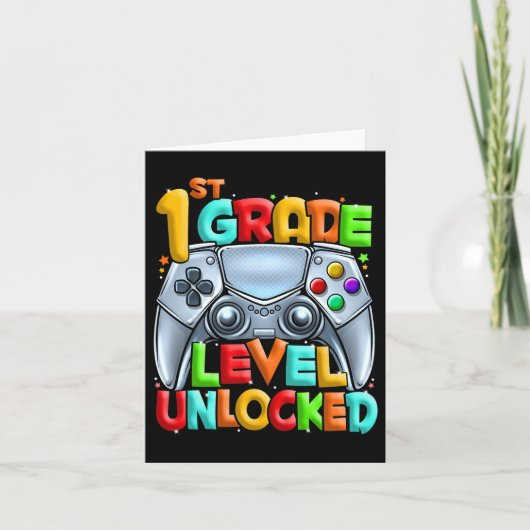 1年生レベルのロック解除されたビデオゲーマー戻るSchoo カード (正面)