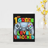 1年生レベルのロック解除されたビデオゲーマー戻るSchoo カード (黄色い花)