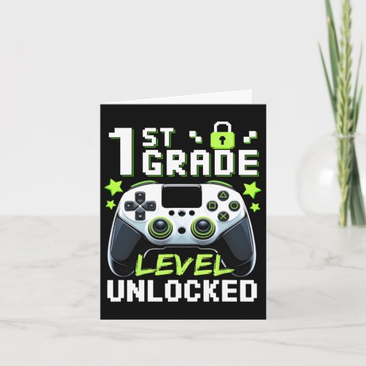 1年生レベルのロック解除されたビデオゲーマー戻るSchoo カード (正面)