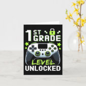 1年生レベルのロック解除されたビデオゲーマー戻るSchoo カード (黄色い花)