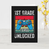 1年生レベルアンロックのビデオゲーム風学生ギフト カード (黄色い花)