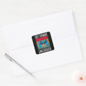 1年生レベルアンロック ゲーム好きな学生へのプレゼント スクエアシール (封筒)