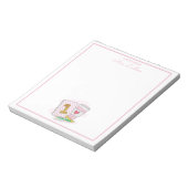 1年生先生ピンクカスタム色の感謝ギフト ノートパッド (回転)