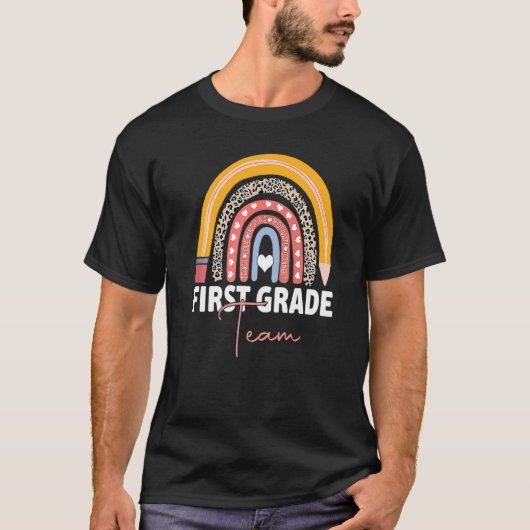 1年生先生レインボー新学期ハローファー Tシャツ (正面)