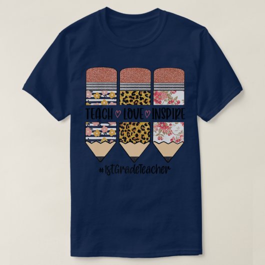 1年生先生新学期ラヴ教えインスピア Tシャツ (デザイン正面)