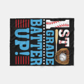 1年生新学期1年生バッターアップベースボール フリースブランケット (正面(横))