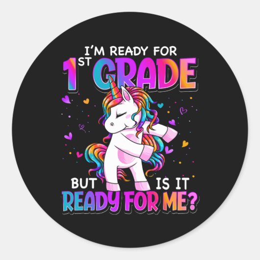 1年生新学期1年生Gの準備 ラウンドシール (正面)