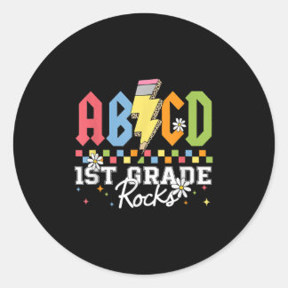 1年生最高！ ABCD 学校復帰 おもしろロックティー ラウンドシール