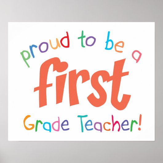 1年生誇りを持った先生ポスタープリント ポスター (正面)