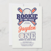 1年生誕生会の野球界のルーキー 招待状 (正面)