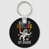 1年生1年生のDaを探検する準備ができている子供宇宙飛行士 キーホルダー (裏面)