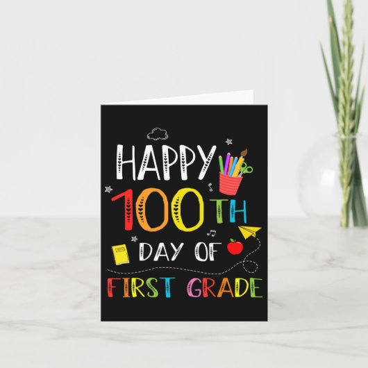 1年生100日ハッピースクールTeの100日目 カード (正面)