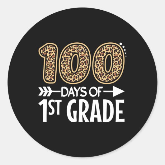 1年生100日先生100日目 ラウンドシール (正面)