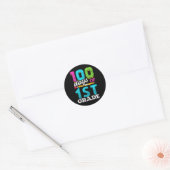 1年生100日目ギフトSchの100日 ラウンドシール (封筒)