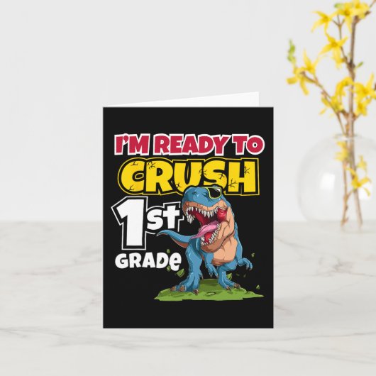 1年生2年生を潰す準備ができている学校の初日 カード (黄色い花)