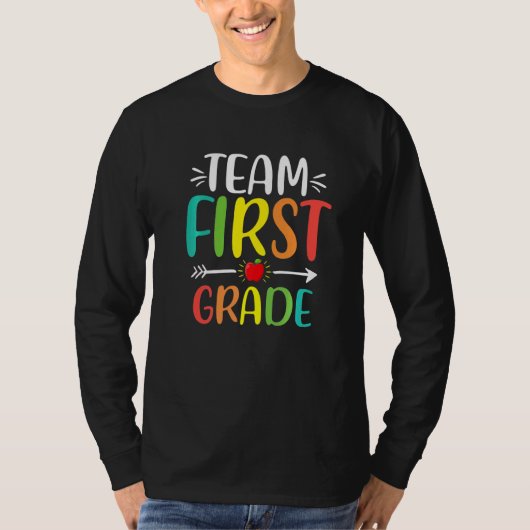 1年生 女の子 男の子 先生 チーム 小学校 Tシャツ (正面)