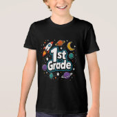 1年生 宇宙 ロケット 惑星 トライブレンドTシャツ (正面)