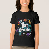 1年生 宇宙 ロケット 惑星 トライブレンドTシャツ (正面)