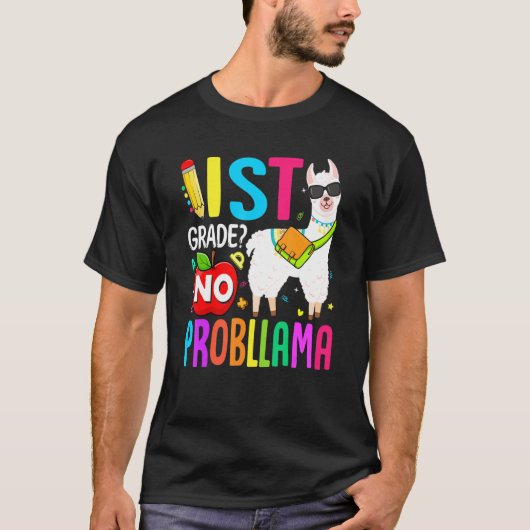 1年生No Probラマ学校給食の初日 Tシャツ (正面)