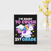 1年生Uを潰す準備ができている学校の初日 カード (黄色い花)