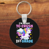 1年生Uを潰す準備ができている学校の初日 キーホルダー (正面)