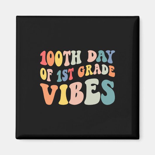 1年生Vibesの日レトロ先生ハッピー100 D マグネット (正面)