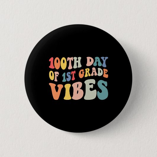 1年生Vibesの日レトロ先生ハッピー100 D 缶バッジ (正面)