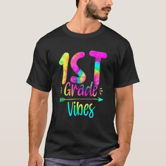 1年生Vibes学生先生絞り染め戻る Tシャツ (正面)