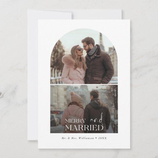 1年目とメリー2018結婚した年の写真クリスマス シーズンカード (正面)