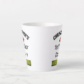 1年目のサッカー少年の誕生日 カフェラテマグ (正面)