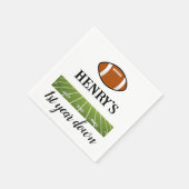 1年目のサッカー少年の誕生日 スタンダードカクテルナプキン (角)