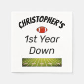 1年目のサッカー少年の誕生日 スタンダードカクテルナプキン (正面)