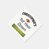 1年目のサッカー少年の誕生日 スタンダードカクテルナプキン (角)