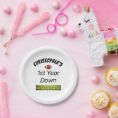 1年目のサッカー少年の誕生日 ペーパープレート (パーティー)