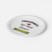 1年目のサッカー少年の誕生日 ペーパープレート (アングル)