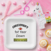 1年目のサッカー少年の誕生日 ペーパープレート (パーティー)