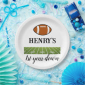 1年目のサッカー少年の誕生日 ペーパープレート (パーティー)